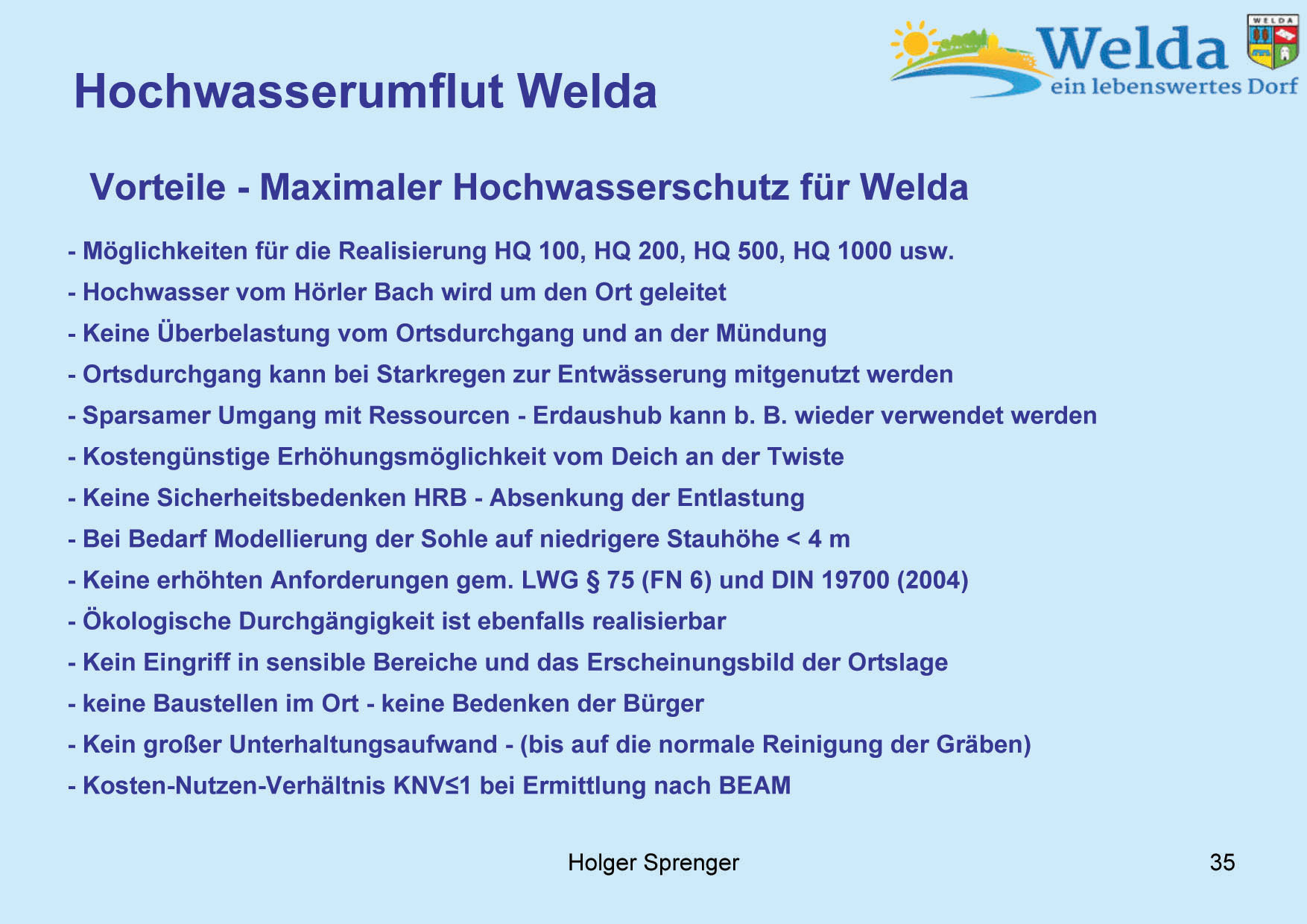 Hochwasserschutz Welda 